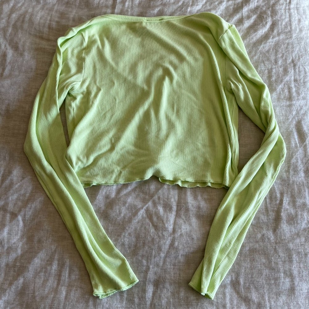 Princess Polly Neon Green Cropped Top - Picture 3 of 5